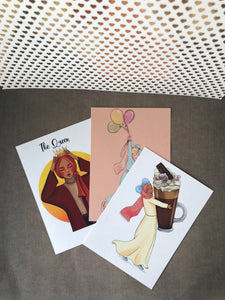 A6 Art Print- Postcards- Pack of 3- Save by buying the pack