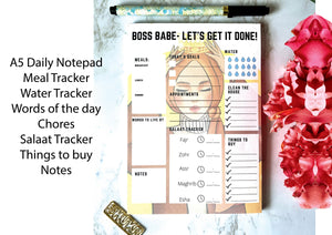 Notepads/Daily planner- For muslimahs with salaat tracker- Muslim girls- Hijabis