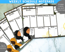 Load image into Gallery viewer, Notepads|Weekly Schedule/Weekly Planner/Desktop planner- Muslim girls- Featuring hijabis