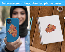 Load image into Gallery viewer, Stickers- Featuring a Hijabi and flowers - caption Alhamdulilah for Everything